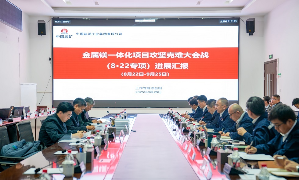 3-朱可炳主持召開金屬鎂一體化項目大會戰現場調度會